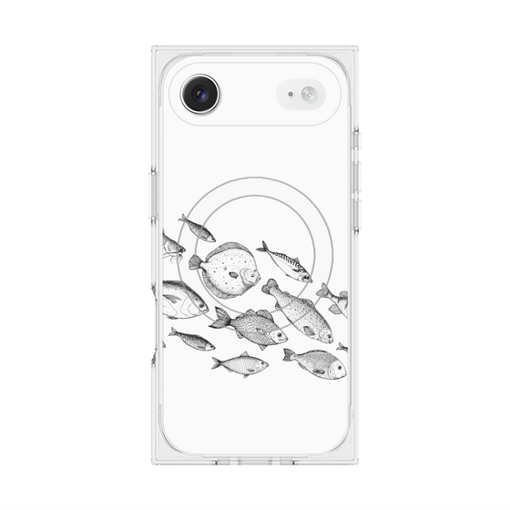 プレミアムスクエアケース with MagSafe［ Coexist No.2 - White ］