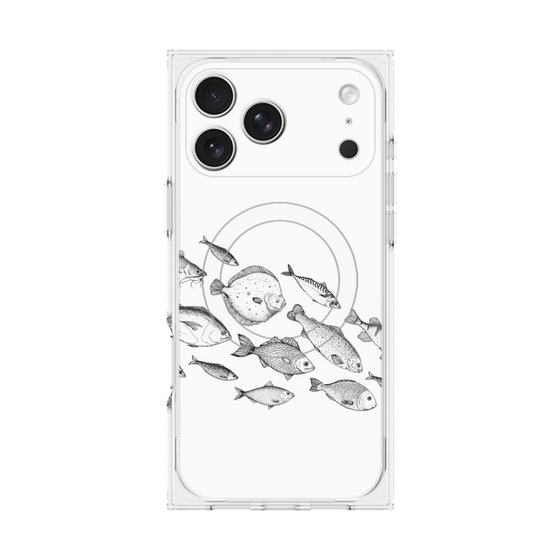 プレミアムスクエアケース with MagSafe［ Coexist No.2 - White ］