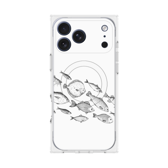 プレミアムスクエアケース with MagSafe［ Coexist No.2 - White ］