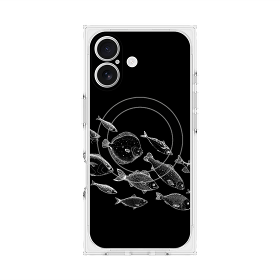 プレミアムスクエアケース with MagSafe［ Coexist No.2 - Black ］