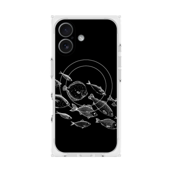 プレミアムスクエアケース with MagSafe［ Coexist No.2 - Black ］