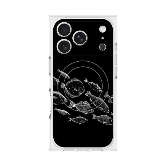 プレミアムスクエアケース with MagSafe［ Coexist No.2 - Black ］