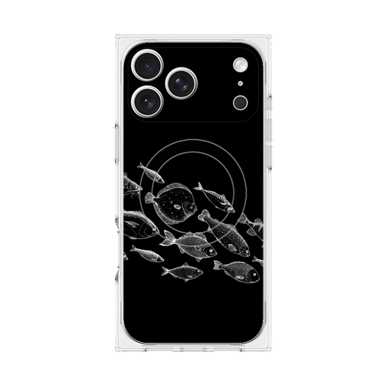 プレミアムスクエアケース with MagSafe［ Coexist No.2 - Black ］