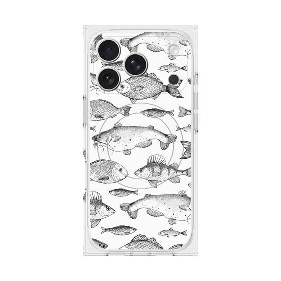 プレミアムスクエアケース with MagSafe［ Coexist No.3 - White ］