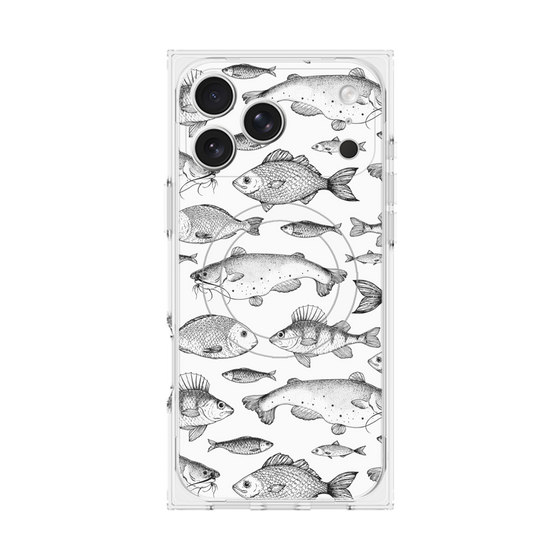 プレミアムスクエアケース with MagSafe［ Coexist No.3 - White ］
