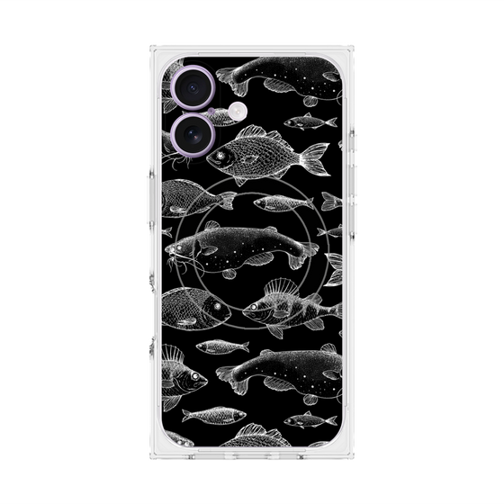 プレミアムスクエアケース with MagSafe［ Coexist No.3 - Black ］