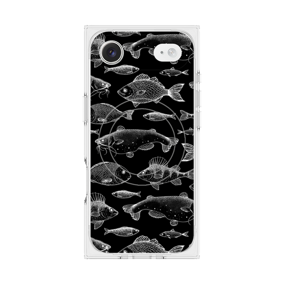 プレミアムスクエアケース with MagSafe［ Coexist No.3 - Black ］