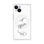プレミアムスクエアケース with MagSafe［ Dinosaurs No.1 - White ］
