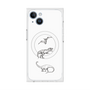 プレミアムスクエアケース with MagSafe［ Dinosaurs No.1 - White ］