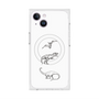 プレミアムスクエアケース with MagSafe［ Dinosaurs No.1 - White ］