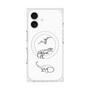プレミアムスクエアケース with MagSafe［ Dinosaurs No.1 - White ］