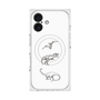 プレミアムスクエアケース with MagSafe［ Dinosaurs No.1 - White ］