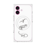 プレミアムスクエアケース with MagSafe［ Dinosaurs No.1 - White ］