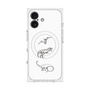 プレミアムスクエアケース with MagSafe［ Dinosaurs No.1 - White ］