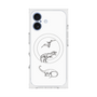 プレミアムスクエアケース with MagSafe［ Dinosaurs No.1 - White ］