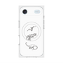 プレミアムスクエアケース with MagSafe［ Dinosaurs No.1 - White ］