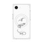 プレミアムスクエアケース with MagSafe［ Dinosaurs No.1 - White ］