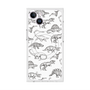 プレミアムスクエアケース with MagSafe［ Dinosaurs No.2 - White ］