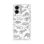 プレミアムスクエアケース with MagSafe［ Dinosaurs No.2 - White ］
