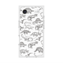 プレミアムスクエアケース with MagSafe［ Dinosaurs No.2 - White ］