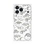 プレミアムスクエアケース with MagSafe［ Dinosaurs No.2 - White ］