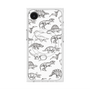 プレミアムスクエアケース with MagSafe［ Dinosaurs No.2 - White ］