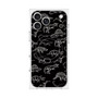 プレミアムスクエアケース with MagSafe［ Dinosaurs No.2 - Black ］