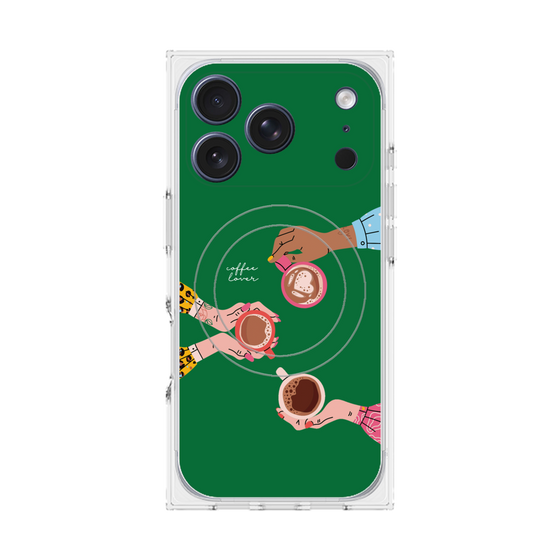 プレミアムスクエアケース with MagSafe［ Teatime - Green ］