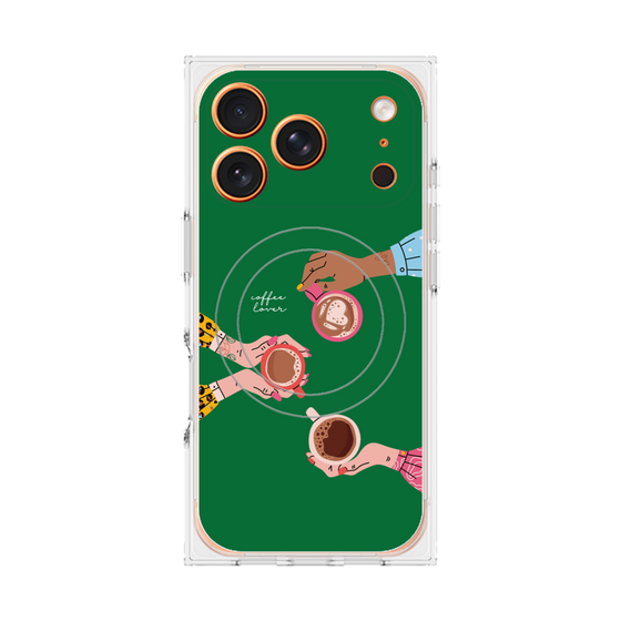 プレミアムスクエアケース with MagSafe［ Teatime - Green ］