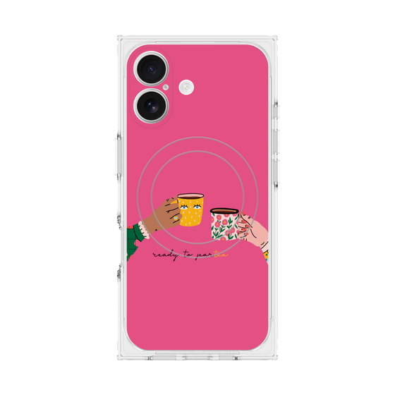 プレミアムスクエアケース with MagSafe［ Teatime - Pink ］