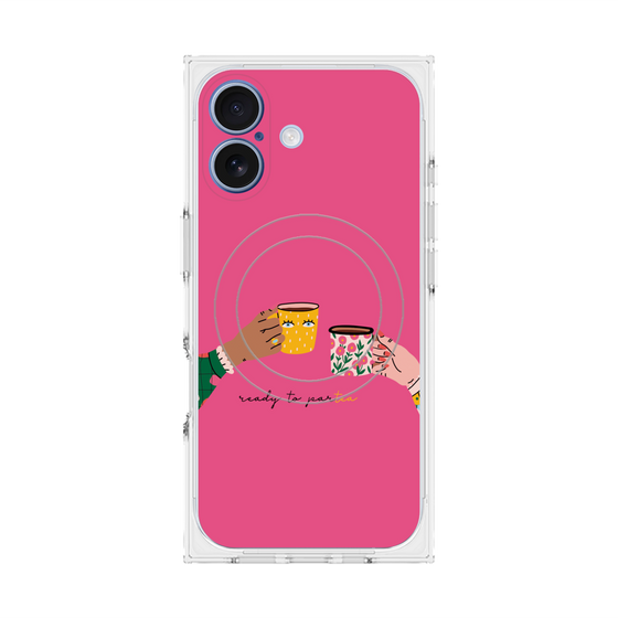 プレミアムスクエアケース with MagSafe［ Teatime - Pink ］