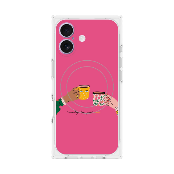 プレミアムスクエアケース with MagSafe［ Teatime - Pink ］
