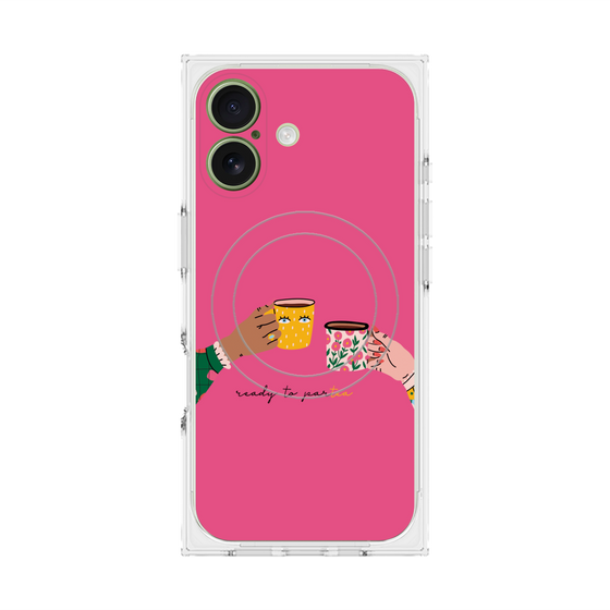 プレミアムスクエアケース with MagSafe［ Teatime - Pink ］