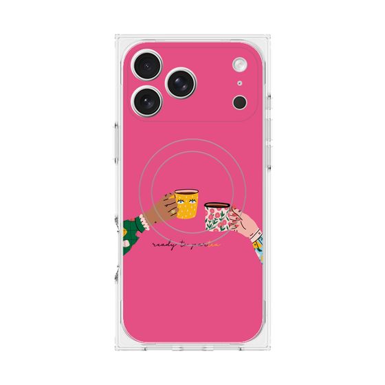 プレミアムスクエアケース with MagSafe［ Teatime - Pink ］