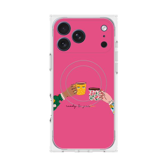 プレミアムスクエアケース with MagSafe［ Teatime - Pink ］