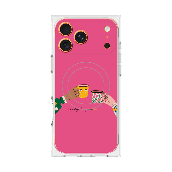 プレミアムスクエアケース with MagSafe［ Teatime - Pink ］