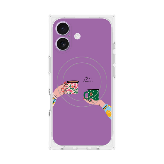 プレミアムスクエアケース with MagSafe［ Teatime - Purple ］