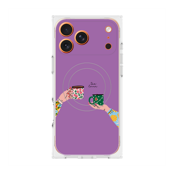 プレミアムスクエアケース with MagSafe［ Teatime - Purple ］
