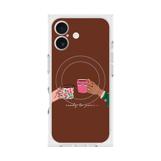 プレミアムスクエアケース with MagSafe［ Teatime - Brown ］