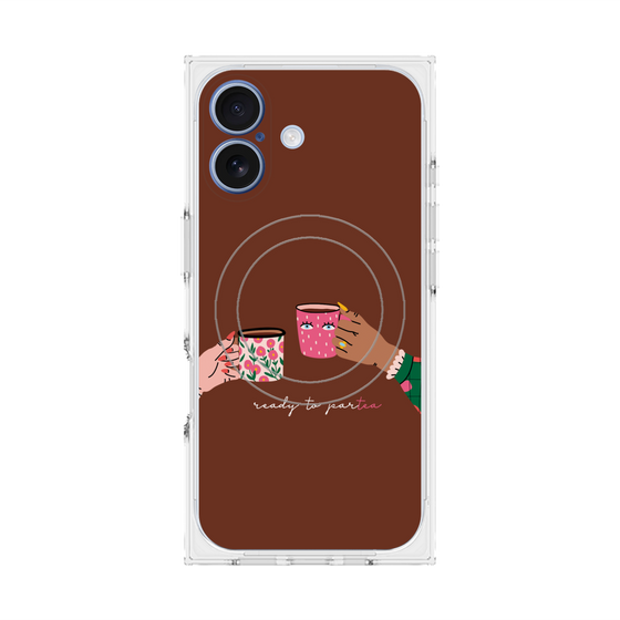 プレミアムスクエアケース with MagSafe［ Teatime - Brown ］