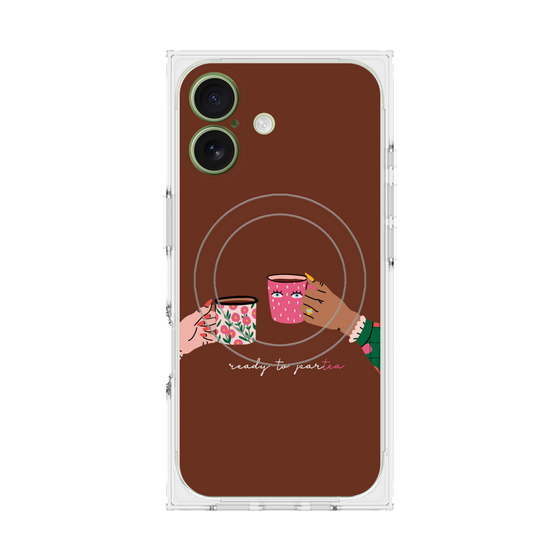 プレミアムスクエアケース with MagSafe［ Teatime - Brown ］