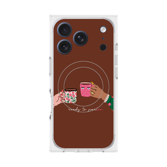 プレミアムスクエアケース with MagSafe［ Teatime - Brown ］