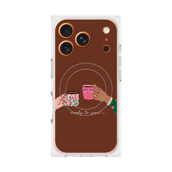 プレミアムスクエアケース with MagSafe［ Teatime - Brown ］