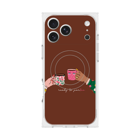 プレミアムスクエアケース with MagSafe［ Teatime - Brown ］