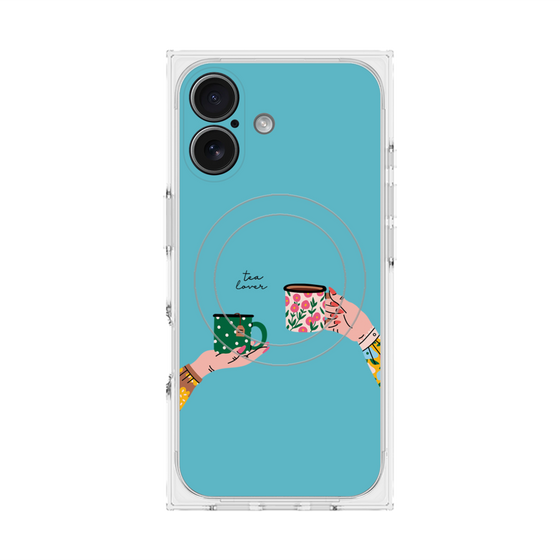 プレミアムスクエアケース with MagSafe［ Teatime - Blue ］