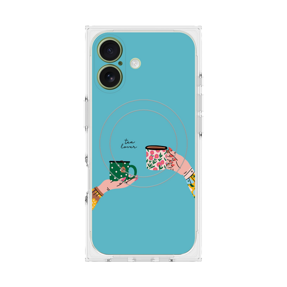 プレミアムスクエアケース with MagSafe［ Teatime - Blue ］
