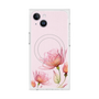 プレミアムスクエアケース with MagSafe［ Natural Flower - Pink ］