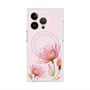 プレミアムスクエアケース with MagSafe［ Natural Flower - Pink ］