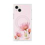 プレミアムスクエアケース with MagSafe［ Natural Flower - Pink ］