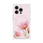 プレミアムスクエアケース with MagSafe［ Natural Flower - Pink ］